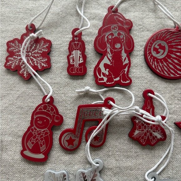 Gucci Festive Ornament/Gift Tag Collection 24 pieces all NEW